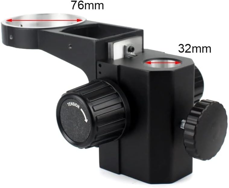 Adaptador de microscópio usev, tamanho de microscópio estéreo universal de tamanho de tabela estéreo de foco de 76 mm de diâmetro para o microscopto trinocular binocular Acessórios para microscópio de braço