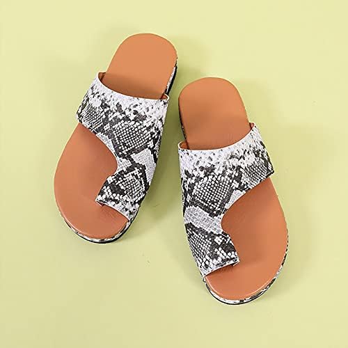 Flippers for Women New Summer Plus Size Clip Toe Sapatos de couro sexy Padrões de zebra Sandálias ocas ao ar livre