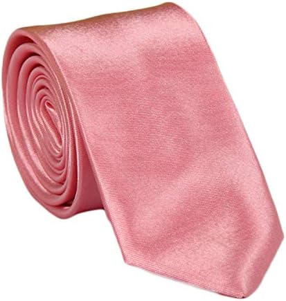 ANDONGNYWELLE SOLID COR SOLID TIEL Mens clássico Tie slim Torda de seda de seda de gravadoras de negócios Graomsman magros magros laços