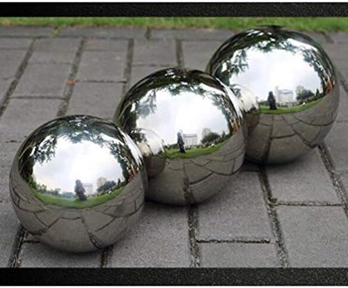 Yardwe Aço inoxidável Olhando espelho de bola de bola polida Bola oca de jardim reflexivo de jardim globo para decorações