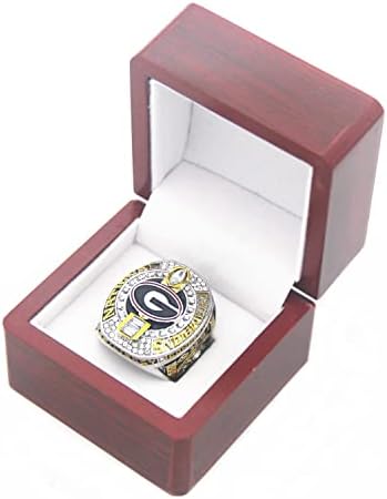Xiakoman 2021 Georgia Campeões nacionais Ring Championship Rings com presentes de caixa de madeira para meninos masculinos