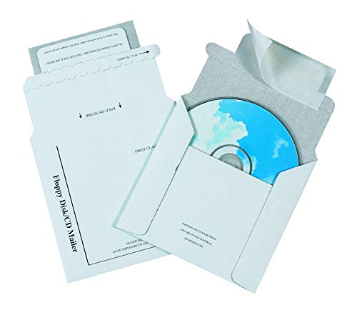 Fita lógica TLMM1150 CD de cd -mailers, 5 1/8 x 5, branco