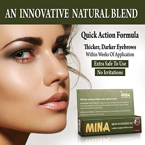 O óleo nutritivo de Mina Ibrow estimula o crescimento para as sobrancelhas, cílios para os olhos, cabelo, hidratante