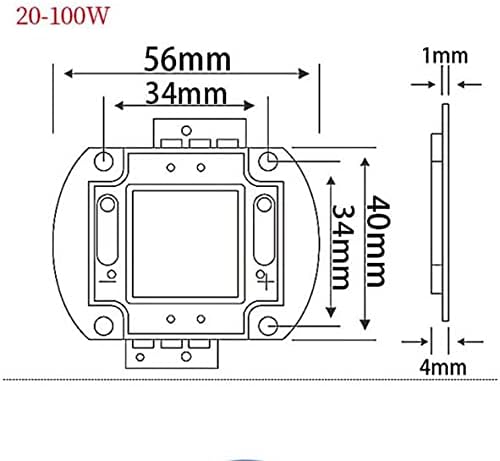 CHIP LED de alta potência 10W 20W 30W 50W 100W SMD COB LUZ