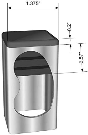 Pacote de 4pcs: 1 3/8 de polegada quadrada preta tampa de plástico preto, plugue de acabamento de móveis