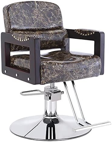Cadeira de salão de estilo de estilo clássico de Znmdok, cadeira hidráulica de barbeiro, equipamento de cabelo de