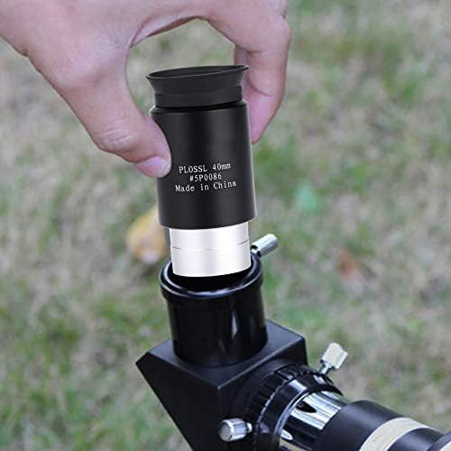 Lens de lente de olho de astronomia do telescópio de astronomia, liga de alumínio profissional 1,25 40mm de 40mm de filme verde