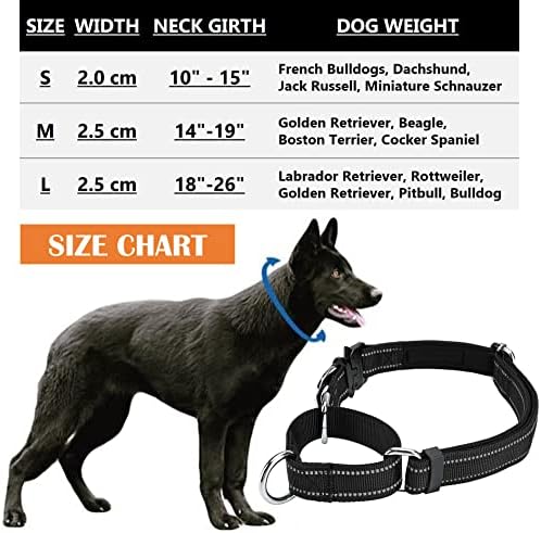 Deyace Martingale Collar for Dogs, nylon reflexivo ajustável de fivela de liberação rápida impede a escorregar o colar martingale para cães pequenos médios grandes