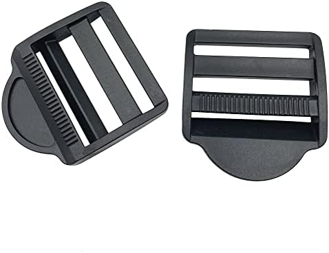 ZQMall 20pcs Slider de escada de plástico - bloqueios de tensão Buckle ajustável preto para correias correias de mochila Campo