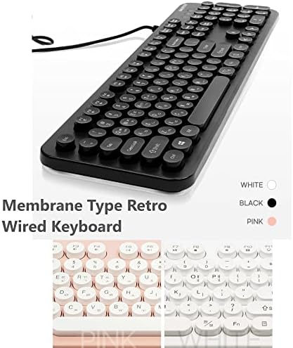 História de Gashina Coreano/Teclado Inglês Retro e Design Simples em tamanho grande teclado para desktop, computador,
