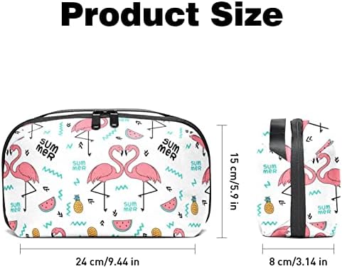 Bolsa de bolsas portáteis de organizador eletrônico Tropical Flamingos Saco de armazenamento de cabo de viagem para