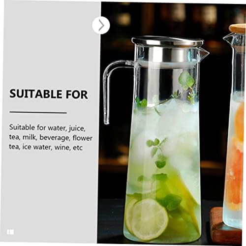 Collbath Office Tea Pitcher Silver Transparente Milk Metal Metal Casas Cozinha Drink Capacente Night Aço Desktop de vidro ou plástico laranja Uma tampa do restaurante Hot para ML frio ML