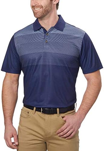 Camisa de pólo de golfe de praia masculina com manga curta e design horizontal texturizado