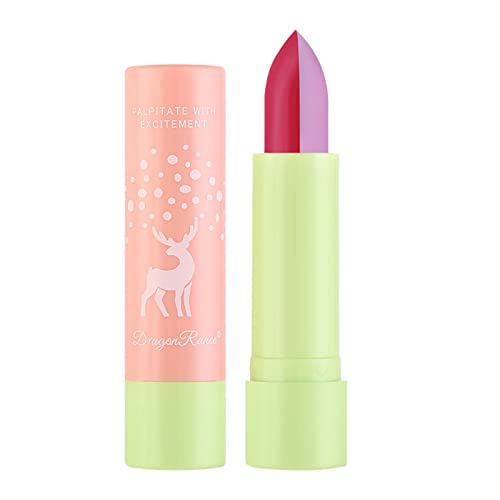 Lipstick de humor para mulheres de cor dupla de cor dupla dura batom e hidratante lábio de lips fáceis de lipstick não batom de batom