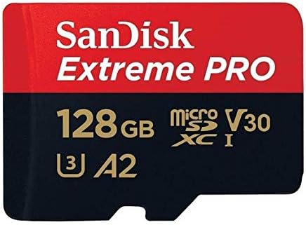 Sandisk 128GB Micro SDXC Memory Card Extreme Pro trabalha com Insta360 One X, Insta360 EVO Ação Câmera U3 V30 Pacote 4K A2 com tudo, exceto Stromboli Microsd Card Reader