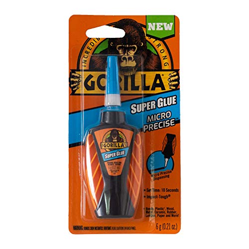 Gorilla Micro Precise Super Glue, 6 grama, Clear,