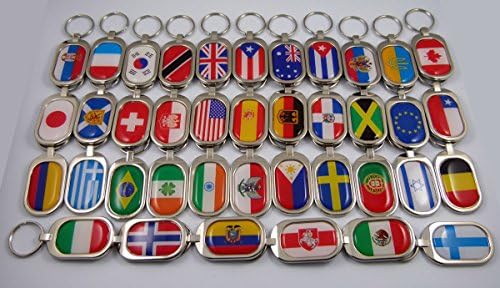 Rússia Flag -chave -chave Chave de metal cromado Chaves de chaveiro FOB Keyfob russo