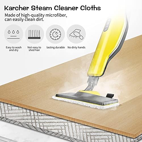 Yewrrite 5 Pack Microfibre Tampa de capa de pano para Karcher Mop Pads de substituição Karcher Karcher Steam Acessórios compatíveis para Karcher Easyfix SC2 SC3 SC5 SC5 Série Karcher Steamer Pads