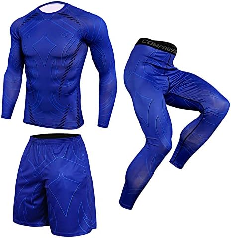 Mens 2 peças trilhas casuais de manga rápida esportes elásticos longos e longos fitness calças de fitness masculino masculino