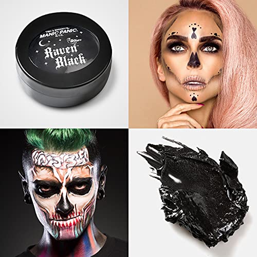 Manic Panic Poison Ivy Green Face e Body Paint Pacote com Raven Black Face e Maquiagem Corporal e Fundação Gótica