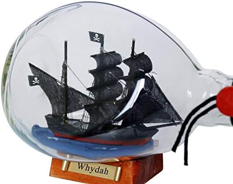 Hampton Náutico Whydah Gally Pirate Ship em uma garrafa de vidro 7 - Modelo de pirata - modelo de barco