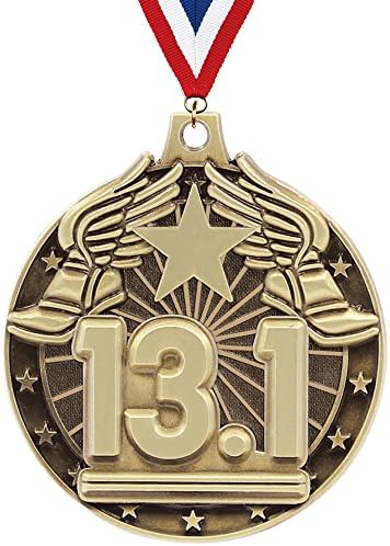 Medalhas de meia maratona - 2 e 1 por pacote Great for Marathon Awards, Running Awards, Races