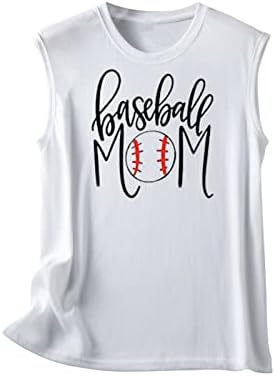 Mãe camisa para mulheres Baseball Camisas do dia das mães Carta de presente Imprima Casual Crewneck Tops de camiseta sem mangas