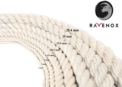 Corda de Macrame Ravenox | | Corda de macram de algodão natural | 3 fios torcidos algodão cordial para