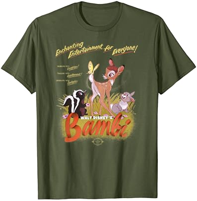 Disney Bambi Encantador Entretenimento para todos Retro T-Shirt