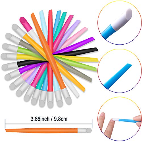 BQTQ 150 Peças Manuseda de plástico Cutícula de unha Pusher Bulk Tip Dip Dreping Unhas Ferramenta de arte de unhas coloridas para