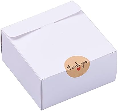 Airssory 90pcs/conjunto 3x3 polegadas Kraft Paper Box Square para DIY Aniversários Casamentos Favory Favory Favorys and Jewelry Packaging