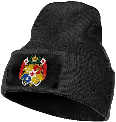 Emblema nacional de chapéus de inverno de gorro de malha de tonga para homens e mulheres malha de algema tampa de caveira acrílica chapéu de gorro diário