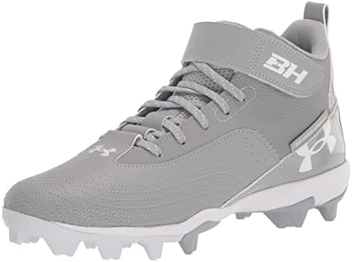Under Armour masculino HARPER 7 CLEAT MED RUBER MOLLED SAPATO, Baseball cinza/beisebol cinza/branco, 10