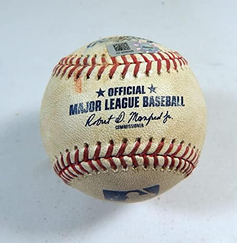 2021 Miami Marlins Pit Pirates Game usou Baseball Branco Adam Duvall Ground Out - Game Usado Baseballs