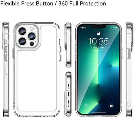 Capa de capa de telefone Claro compatível com o iPhone SE 2022/SE3, [Proteção de grau militar] Slim Full Corpo Full