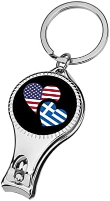 Grécia Bandeira dos EUA Clipper portátil Cutter de unha portátil com arquivo de unhas para homens mulheres