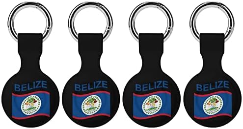Bandeira de Belize Case de silicone impresso para ar Airtags com chaveiro de protetora Aertion tag Finder Accessories titular Acessórios