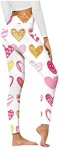 Happy Feliz Dia dos Namorados Leggings Tights Coração Palma de ioga macia para mulheres levantando butting calças justas