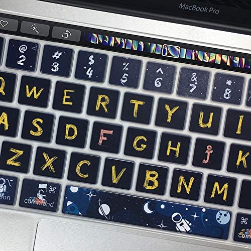 WSLUCKO SILICONE TACKBOARD SKIN para 2020-2022 MacBook Pro 13 M2 M1 e 2019 2020 MacBook Pro 16 polegadas com Touch ID Teclado