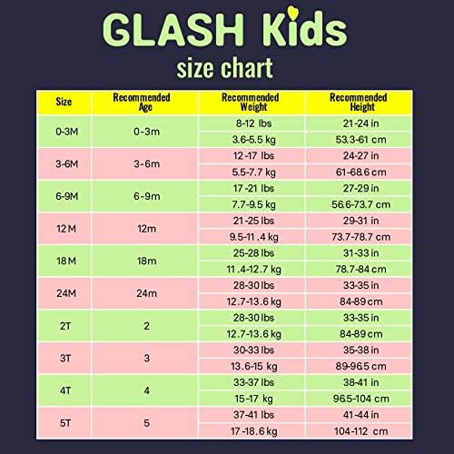 Glash Kids Toddler e meninos e meninas unissex Microfleece calças 4-pacote 3 meses-5t