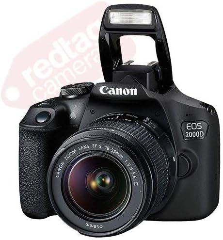 Câmera EOS 2000d / Rebel T7 com EF-S 18-55mm f / 3.5-5.6 III Lente + 16 GB de memória + Pixi Basic Acessories
