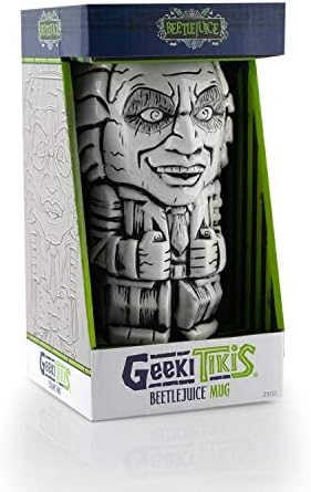 Geeki Tikis Beetlejuice Caneca | Copo de cerâmica no estilo Tiki Beetlejuice Official | Detém 18 onças