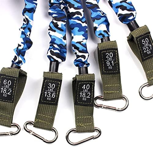 Jydbrt 11 pcs/conjunto TPE Banda de resistência de látex Camouflage Anti-Break Fitness Training Belt com pux