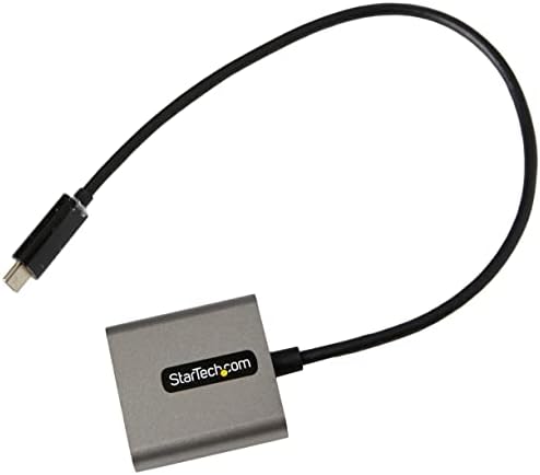 Startech.com Adaptador USB C a DVI com entrega de energia - 1080p USB Tipo -C para DVI -D Conversor de exibição de vídeo de link único com carregamento - 60W PD Pass -through - Thunderbolt 3 Compatível - Black