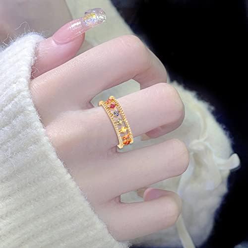Soehir noivado Round Cut Zirconia Women's Wedding Rings Anéis de jóias feminino Ringos femininos de diamante feminino