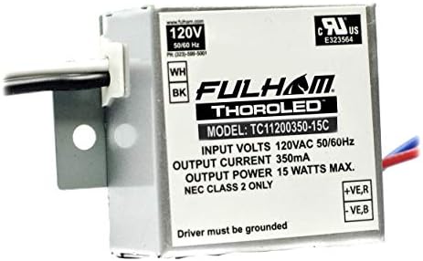 Iluminação do Fulham TC11200350-15C Driver de canal-soldado Thoroled-Single
