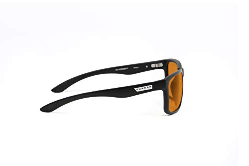 Óculos de sol azul de bloqueio de luz | Enigma/Onyx por Gunnar & Computer Glasses - Bloco 98% Luz azul - Intercept, Onyx, Amber