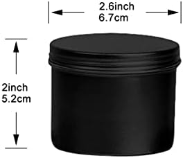 ECYC 24 PCs 3,52 onças/100 ml para parafuso superior Jarros de lata de alumínio, latas de recipiente vazias redondas