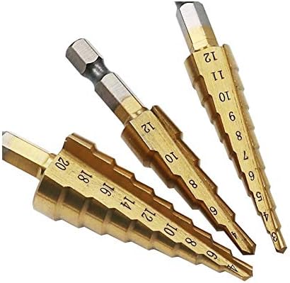 Ferramentas de perfuração de metal de etapa DIY Bits de broca de titânio 3-13/3-12/4-12/4-20/4-22/4-32mm Ferramentas de corte de mesa