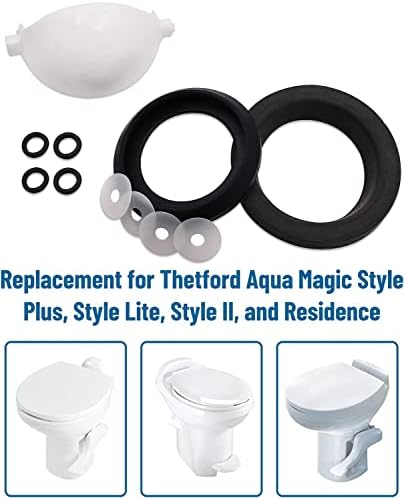 Jingpeins 34117 Kit de esferas de resíduos se encaixa peças de vedantes de vaso sanitário RV compatíveis com estilo II, estilo